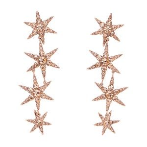 INDIA HICKS NWT Falling Star Earrings Rose Gold